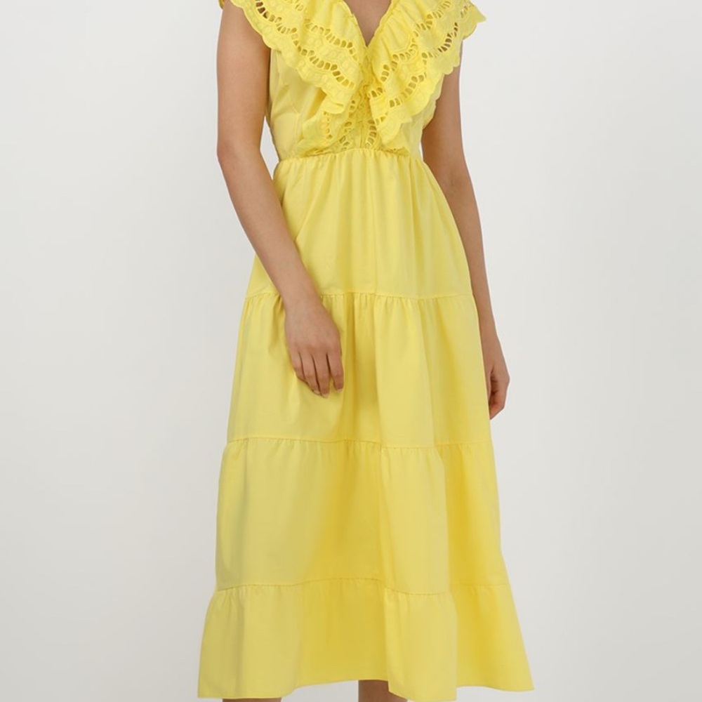 Rinascimento Sunny Yellow Lace Top